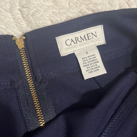 CARMEN MARC VALVO FITTED SKIRT SIZE 2 - Picture 2 of 5